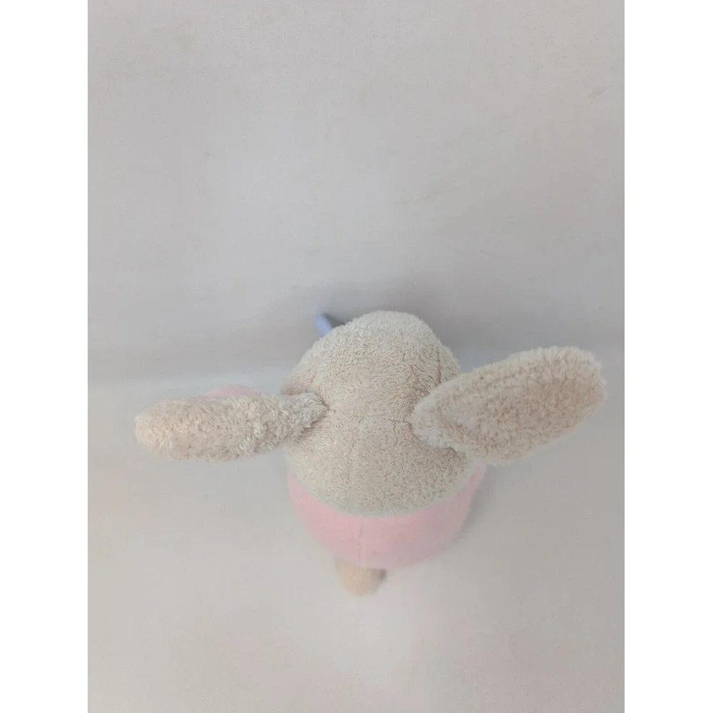 Vintage Carters Prestige White Bunny Rabbit Plush Rattle Stuffed Animal Baby 90s